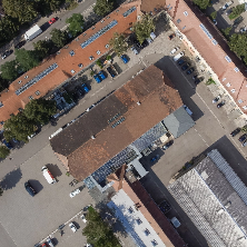 Phoenixhalle im Römerkastell - Drohnenansicht 